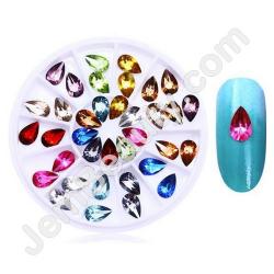  Rhinestone Teardrop Assort. Wheel 