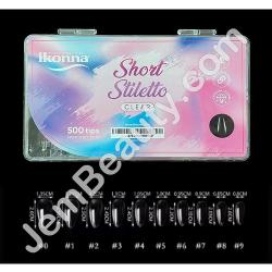  Ikonna Tips Stiletto Short CLR 500/box 