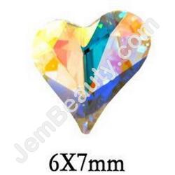  Rhinestone Irregular Heart AB S 20/Pack 