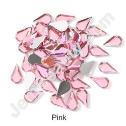  Rhinestone Teardrop Pink 100/Pack 