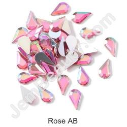  Rhinestone Teardrop Rose AB 100/Pack 