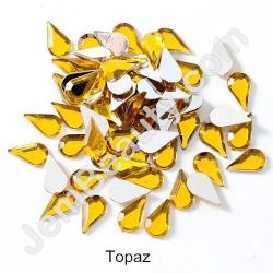  Rhinestone Teardrop Topaz 100/Pack 