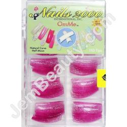  OmMe Tips Purple Pink Glitter 110/Box 