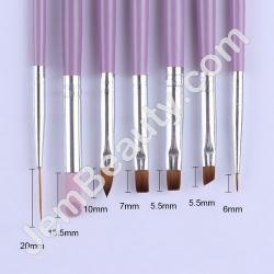  BP Nail Art Brushes Purple 7/Pack 