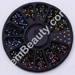  BP Rhinestones Mix Black AB Wheel 