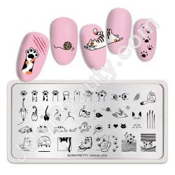  BP Stamping Plate Cute Cats 