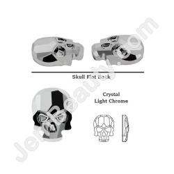  Swarovski Skull Light Chrome 3pcs/Bag 