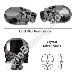  Swarovski Skull Silver Night 3pcs/Bag 