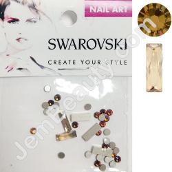  Swarovski Mixed Baguette Topaz 51pcs/Bag 