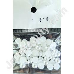  Nail Gem Pearl White 6 Pack 