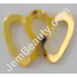  Nail Charm Gold 2 Hearts Side 