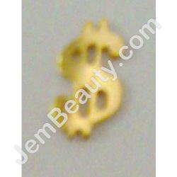  Nail Charm Gold Dollar Sign 