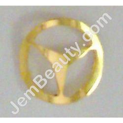  Nail Charm Gold Mercedes Sign 