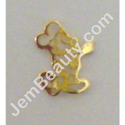  Nail Charm Gold Mickey Mouse 