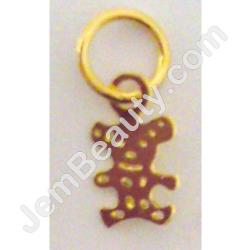  Nail Ring Gold Teddy Bear 