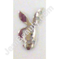  Nail Charm Silver Playboy Bunny 