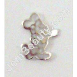  Nail Charm Silver Mickey Mouse 