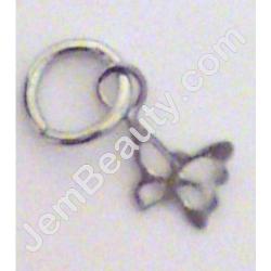  Nail Ring Silver Butterfly 