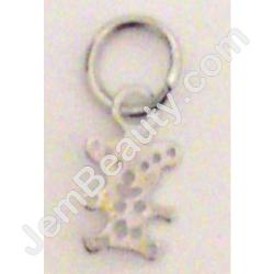  Nail Ring Silver Teddy Bear 