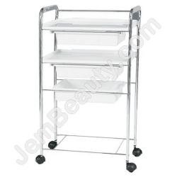  Trolley 3 Tray White 