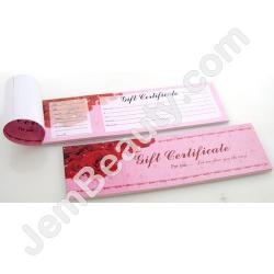  Gift Certificate Pink Red Roses 