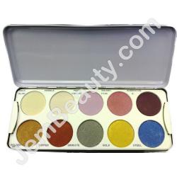  Kryolan Eye Shadow 10 Glamour Palette 