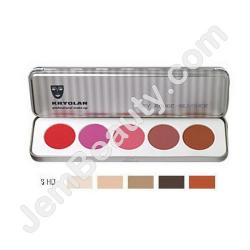  Kryolan Blusher 5 Colors SHD Palette 