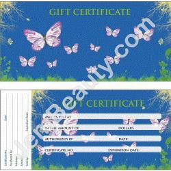  Gift Certificate Blue Butterfly 