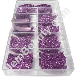  Large Glitter Tips 1 Magenta 110/Box 