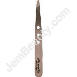  Tweezer Slanted Circles Silver 