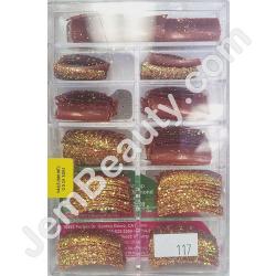  Glitter Nail Tips Bronze 100/Box 