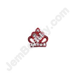  Nail Gem Crown Red w/ Stones Large 