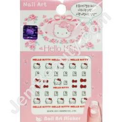  Hello Kitty Face Paw Red Bow 