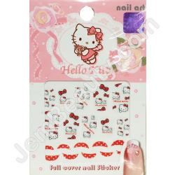  Hello Kitty Face Paw Red Bow Full Cover 