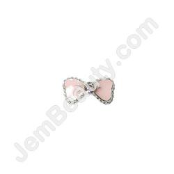  Nail Gem Bow Pink 1 Stone Large 