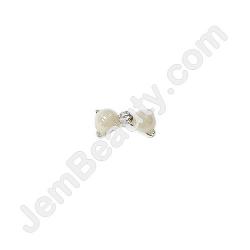  Nail Gem Bow Big White Beads Medium 