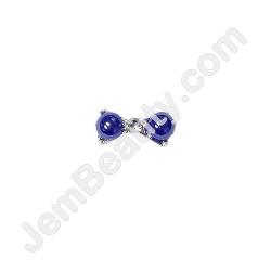  Nail Gem Bow Dark Blue Bead Medium 