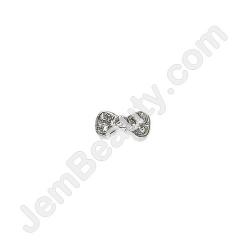  Nail Gem Bow Silver Style 7 Small 