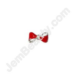  Nail Gem Bow Red Twist XLarge 