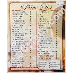  Salon Price List Wall Board Large 