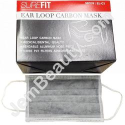  SureFit Earloop Carbon Mask 50/box 