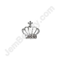  Nail Gem Crown Silver w/ Stones Large 