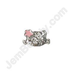  Nail Gem Kitty Silver Face Pink Medium 